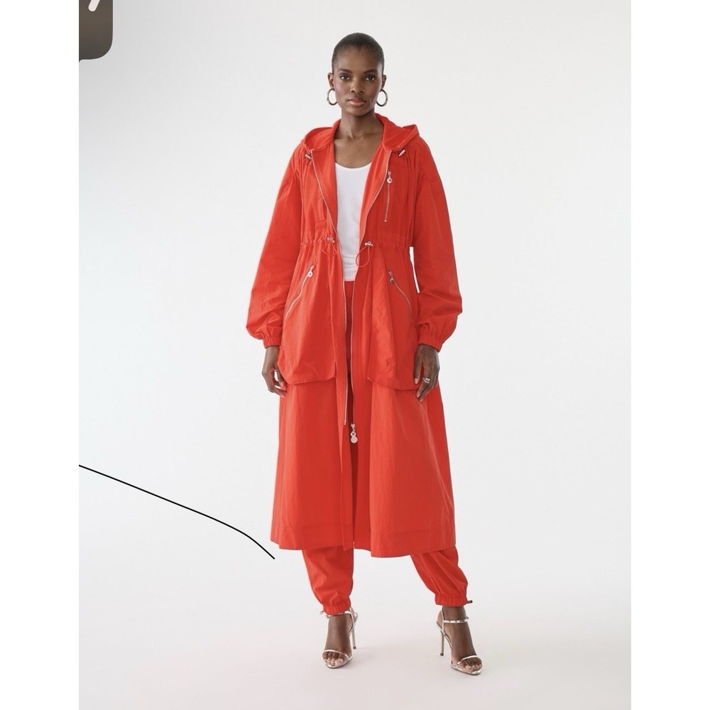 GSTQ Women's Parachute Anorak Orange‎ Size XL